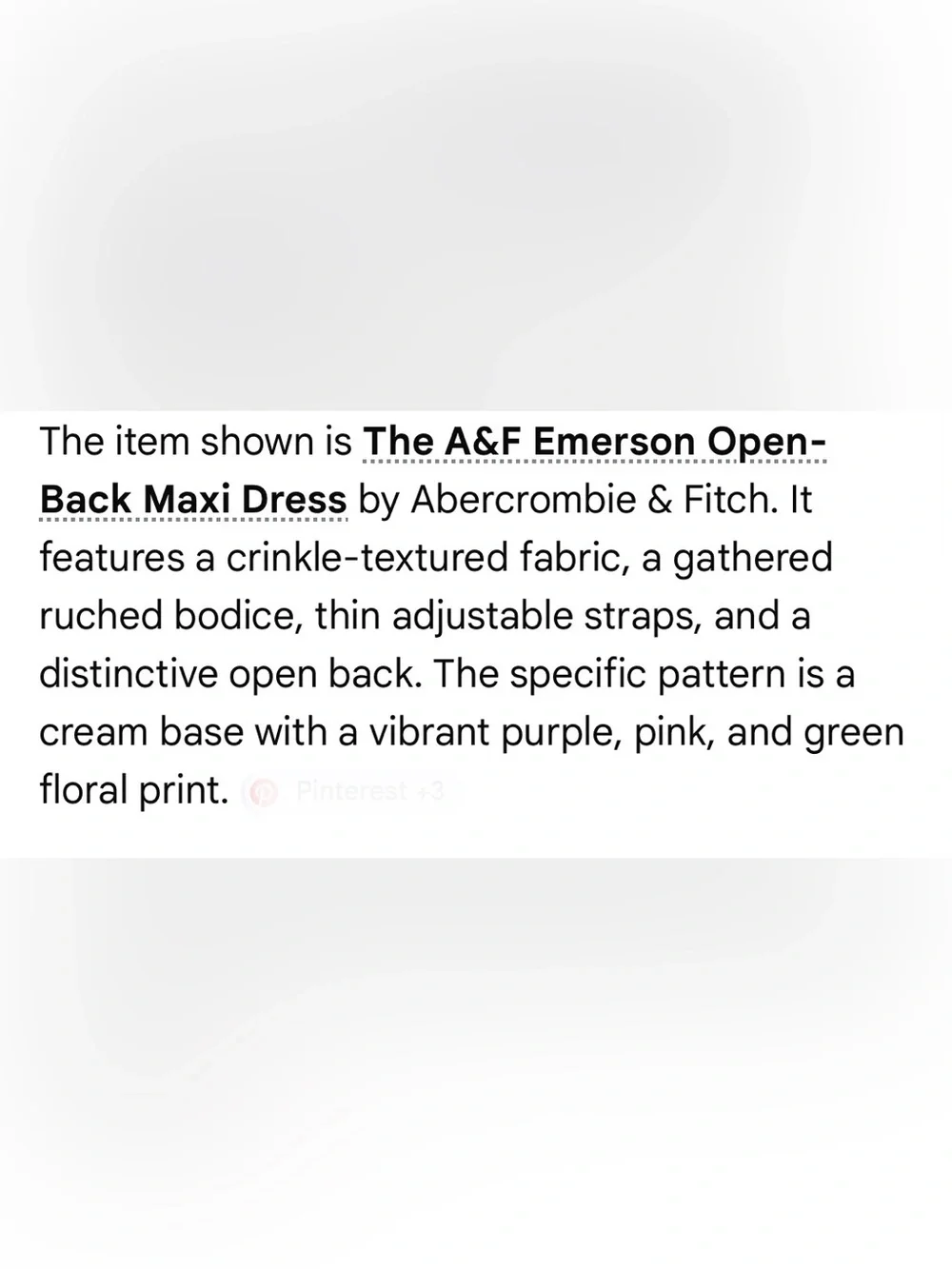 Abercrombie Emerson open back maxi dress Size Small